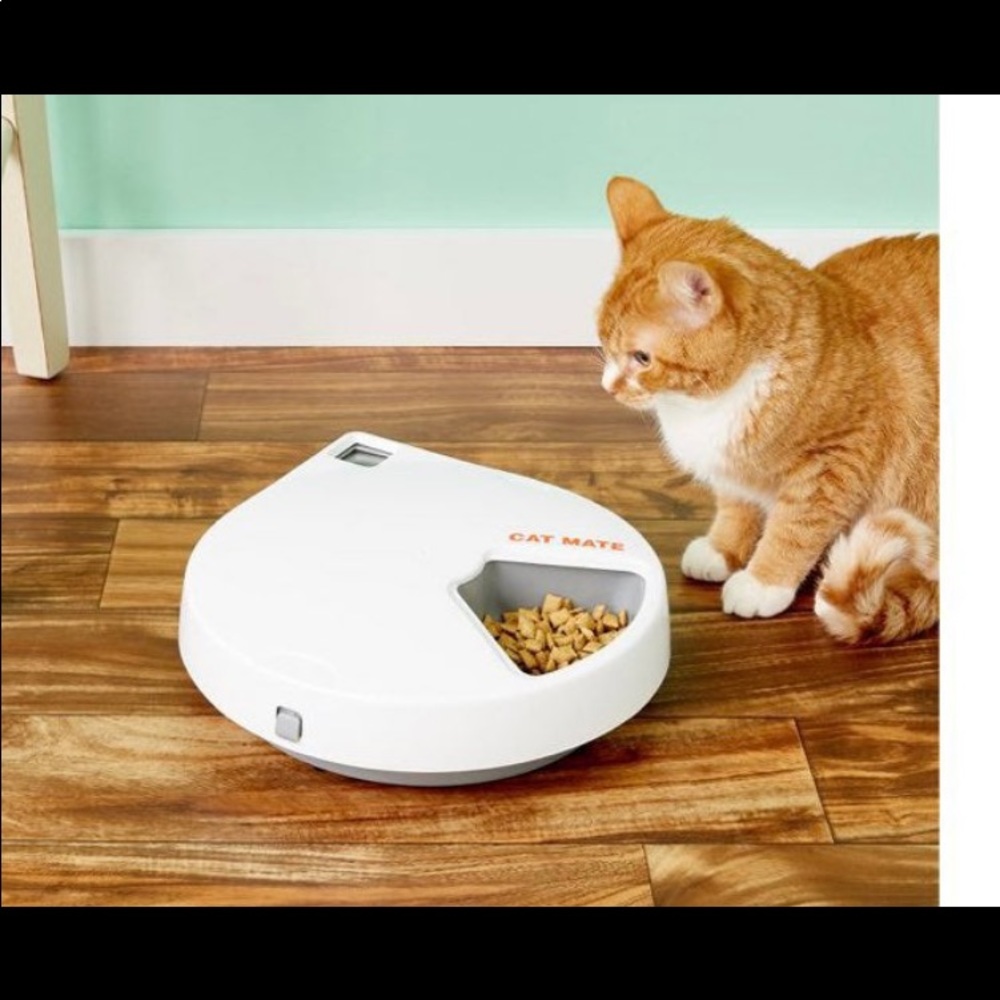 Cat dog pet Mate C500 Digital 5 Meal Automatic Dog & pet Cat Feeder plate chewy